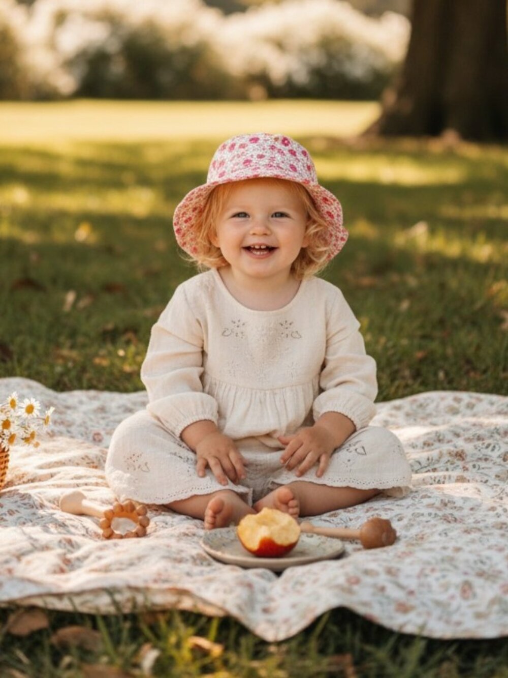 Kids Toppers by Tilley Endurable Reversible Bucket Hat 6 Months- 3 Years NEW